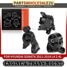 3x Engine Motor & Transmission Mount for Hyundai Sonata 2011-2014 L4 2.4L GAS
