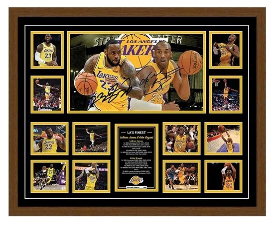 LEBRON JAMES & KOBE BRYANT LA LAKERS SIGNED LIMITED EDITION FRAMED MEMORABILIA - image 4 of 4