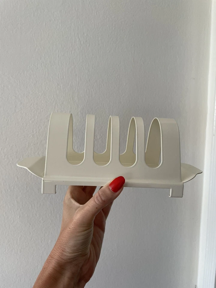 Soporte para tostadas Tala Originals esmalte blanco crema hecho en Inglaterra Reino Unido Foto 2 de 4