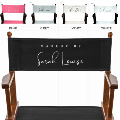 Personalisiertes Ersatz-Leinwand-Set für Make-up Artist & klappbare Regiestühle