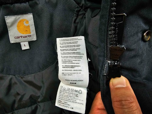 *HOT Men's CARHARTT TRAPPER PARKA 6 Pockets FUR HOODED LINED BLACK COAT Jacket L - Picture 6 of 16
