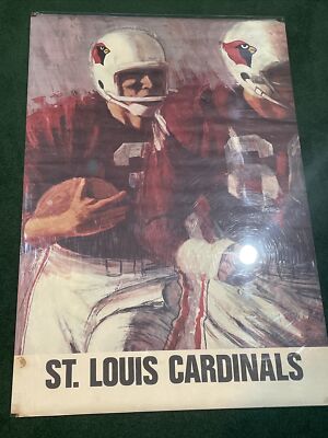 David Boss RARE 1960's St. Louis Football Cardinals David Boss Art 24x36 Poster ...
