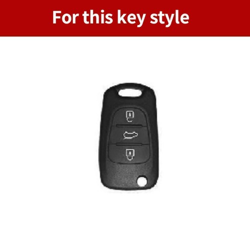 Full Suede Covered Key Fob Remote Protector Holder Cover Case For Kia D 3-Button - Picture 7 of 9