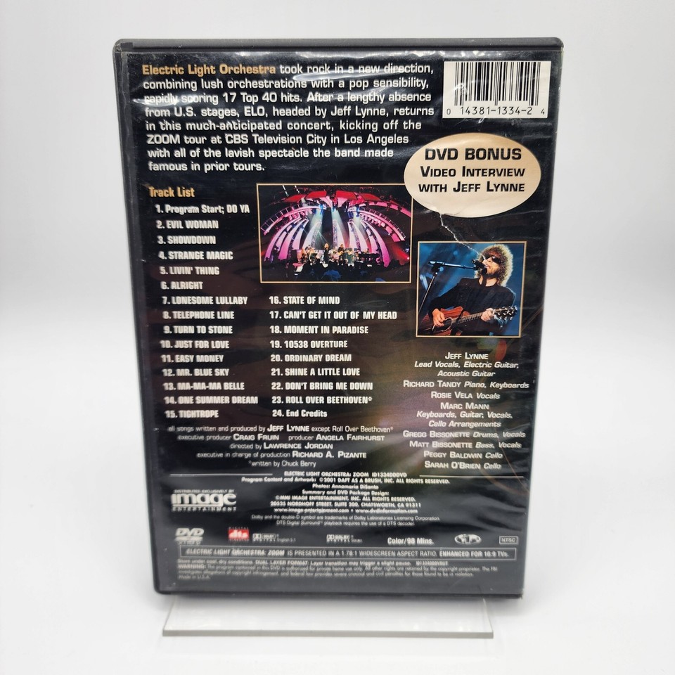 Electric Light Orchestra Zoom Tour Live (DVD, 2001) 14381133424 eBay