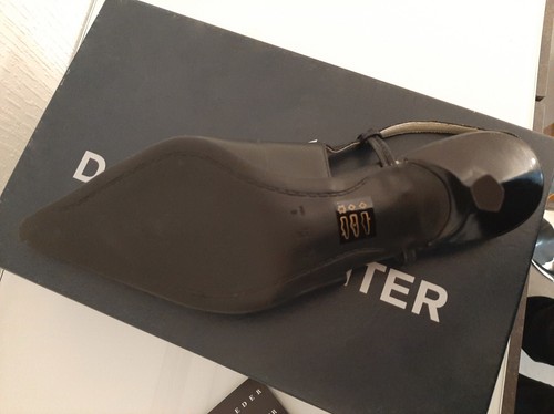 Daniel Hechter, zapatos de salón negros nuevos/sin estrenar con cartón - Imagen 6 de 8