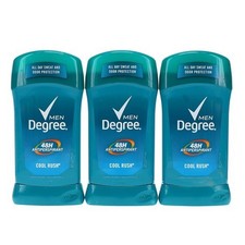 3 pk Degree Original Antiperspirant Deodorant for Men Cool Rush, 2.7 oz