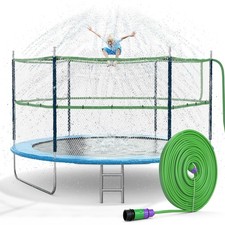39 FT Trampoline Sprinkler Kids Summer Fun Outdoor Backyard Water Play Summer