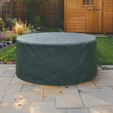 Garden Furniture Covers Waterproof Round Table Cover Windproof Anti-UV Green