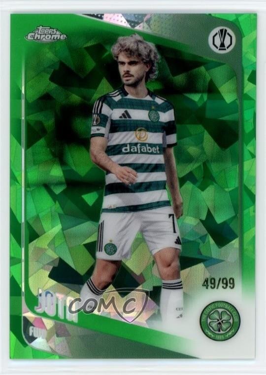 2025-26 Topps Chrome UEFA Club Competitions Sapphire Green /99 Jota #30 12l9