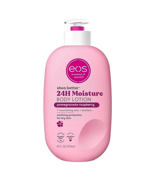 eos Shea Better Body Lotion - Pomegranate Raspberry, for Dry Skin, 16 fl oz