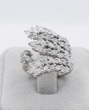 Cert 1.90 Ct Fancy Marquise Cut Natural Diamond Engagement Ring 14k White Gold