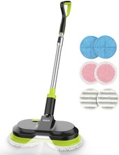Cordless Electric Mop, Dual Spin Floor Cleaning Mop with LED...