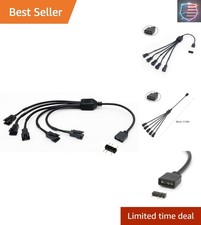 1-to-5 ARGB Splitter Cable, 5V 3-pin to JST SM 3Pin Male Adapter Cable, 5V 3-...