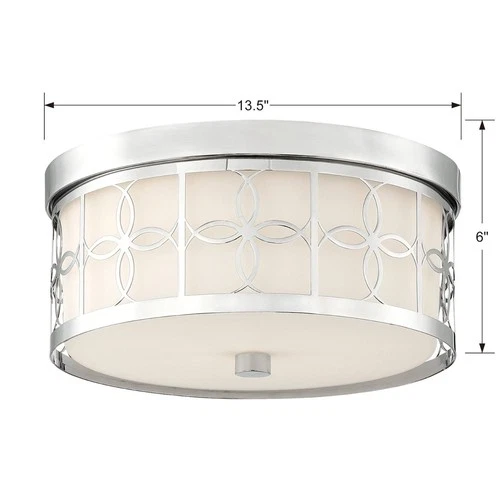 Anniversary 13 1/2" Wide Polished Nickel Drum Ceiling Light - Picture 4 of 4