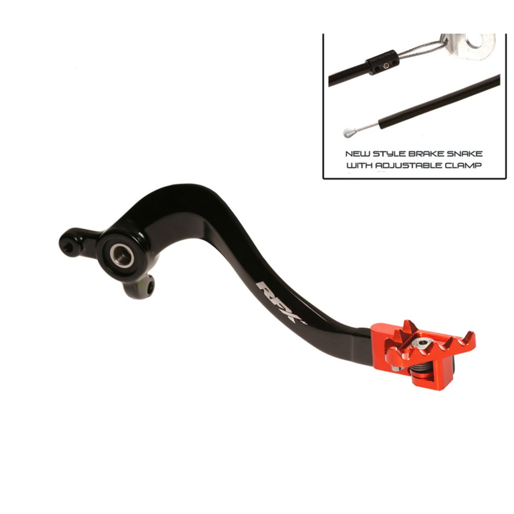 Pedal Of Brake Rear RFX Pro Series-Punta Plegable-Negro/Orange