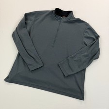 Vintage LL Bean Sweater Mens large gray quarter zip USA Made hiking outdoor