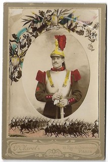 ECLAIREUR DU 2e CUIRASSIERS DEBUT 20e. PHOTO P. CLARET A PARIS
