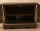 Vntg Royal Sealy? Wood Jewelry Music Box 1900's Japan Cabinet w/2 drawers 2doors — photo 9