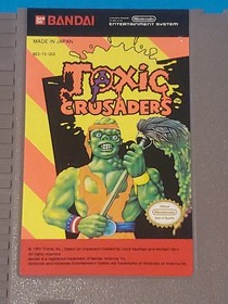TOXIC CRUSADERS VIDEO CARTRIDGE GAME NES NINTENDO ENTERTAINMENT SYSTEM BANDAI