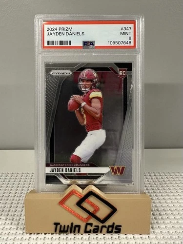 2024 Panini Prizm RC Rookie Jayden Daniels #347 PSA 9 Commanders