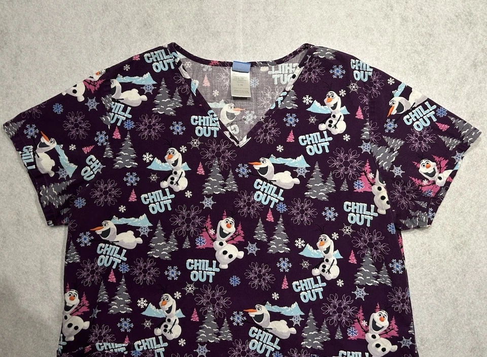 迪士尼磨砂上衣紫色 FROZEN-OLAF "Chill Out" 尺寸 L — 第 2/4 张图片