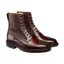 Men s Handmade Dark Brown Chelsea Leather Elegant Footwear Formal Dress Shoes