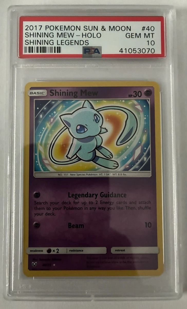 Mew Pokémon TCG Professional Sports Authenticator (PSA) Grade 10