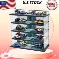 LED Display Case for Hot Wheels  Matchbox 1/64, 5-Tier Holds 75 Cars