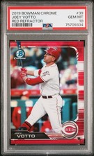 2019 Bowman Chrome #39 Joey Votto 2/5 Red Refractor PSA 10 RARE!