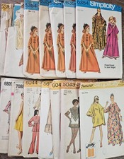 Womens Caftans Loose Fit Muu Muu Simplicity Sewing Patterns 1960's 70's U-Pick