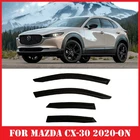 Smoke Tinted Window Visors Deflectors Rain Guards for Mazda CX-30 CX30 2020-2025