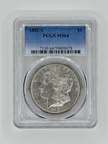 Morgan Dollar 1881 San Francisco PCGS MS64 Uncirculated Silver $1 Coin