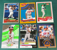 ANDREW JONES Baseball Card lot of 6 NM/MT TOPPS/UPPER DECK/FLEER/LEAF