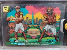 Jayden Daniels Terry McLaurin Downtown 2024 Donruss Clearly NFL Football RC