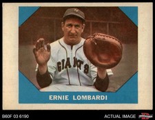 1960 Fleer #17 Ernie Lombardi Giants / Reds HOF 2 - GOOD