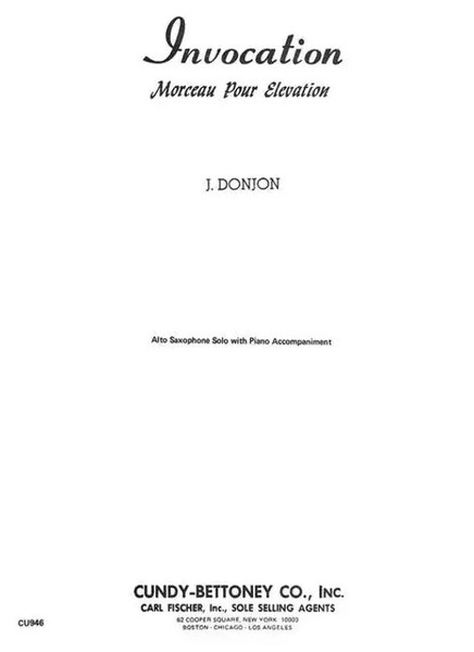 Invocation | Johannes Donjon | Partitur + Stimmen | Carl Fischer-image