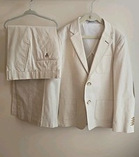 EUC SAHARA CLUB LINEN BLEND TAN SUIT BOY - SIZE 10 - COMMUNION, EASTER, WEDDING
