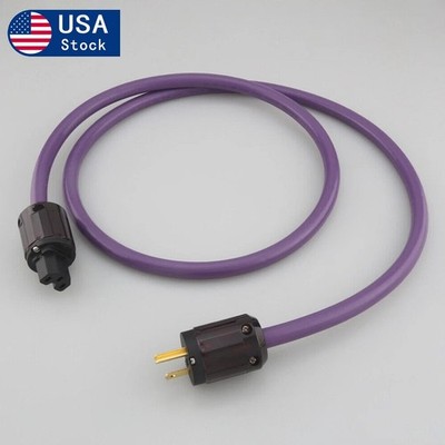 12 AWG Audiophile HiFi Audio Power Cable 7N OCC C13 15A AC Power Supply Cord