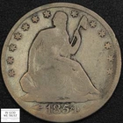 1854 with Arrows Seated Liberty Silver Half Dollar 50C