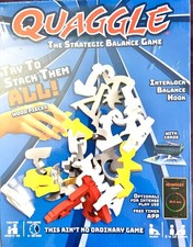 Quaggle Stacking Balance Game Wood Blocks Premium Suspend Game 2 to12 Party Game
