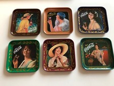 6 blaszanych podstawek Coca Cola vintage TOP