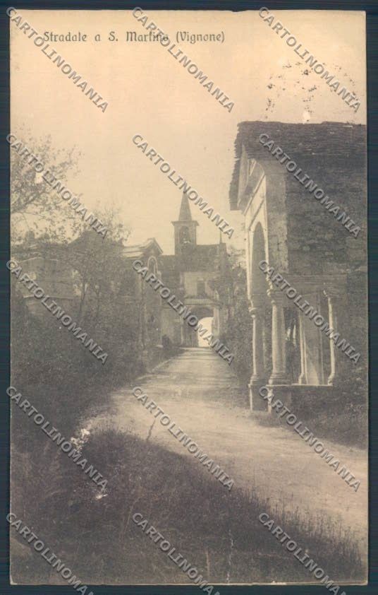 Verbania Vignone San Martino STRAPPO PIEGA cartolina ZQ7148