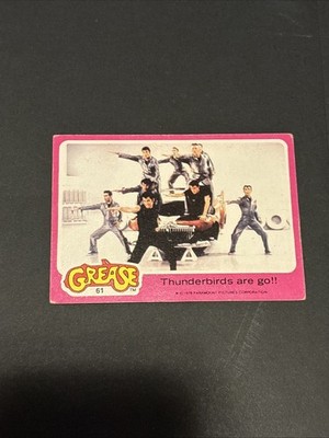 1978 Grease Card Thunderbirds #61 John Travolta