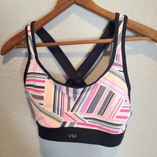 Victoria's Secret VSX Sports Bra Size Medium Crossback Unpadded EUC