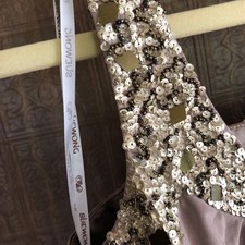 SUEWONG Mini Dress Beige Gray Size M Knee-Length