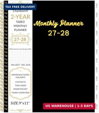 2027-2028 Monthly Planner, 2 Year Monthly Planner/Calendar 2027-2028, Jan 2027 -