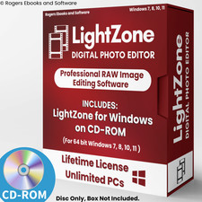PRO Digital Photo Editing Software - RAW Image Editor Lightroom-Darkroom on CD