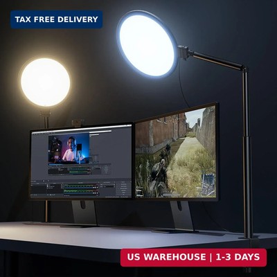 Weilisi 10.2'' Desk Ring Light with Stand, 360° Rotate Desk Lamps for Home Office