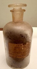 Early Medicine Bottle Partially Full Gambia Pow’d John Carle & Sons