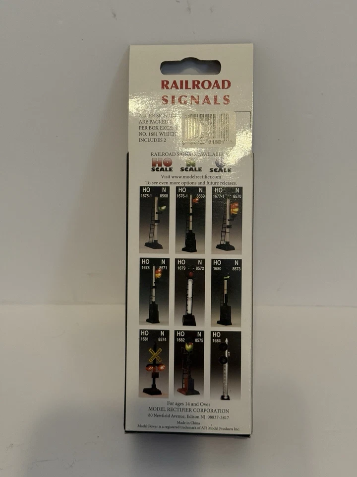 Model Power HO SCALE Lighted Railroad Signal w/ 2 Way Prewired Switch #1681 NEW - Image 3 of 4